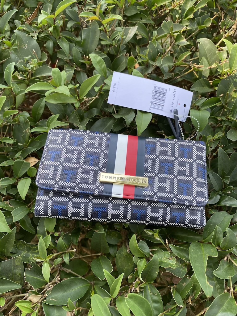 Billetera Tommy Hilfiger con bandera de colores Mujer