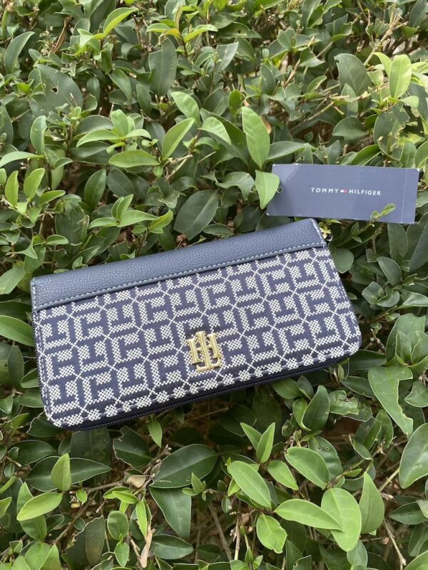 Billetera Tommy Hilfiger Azul tapiz Mujer